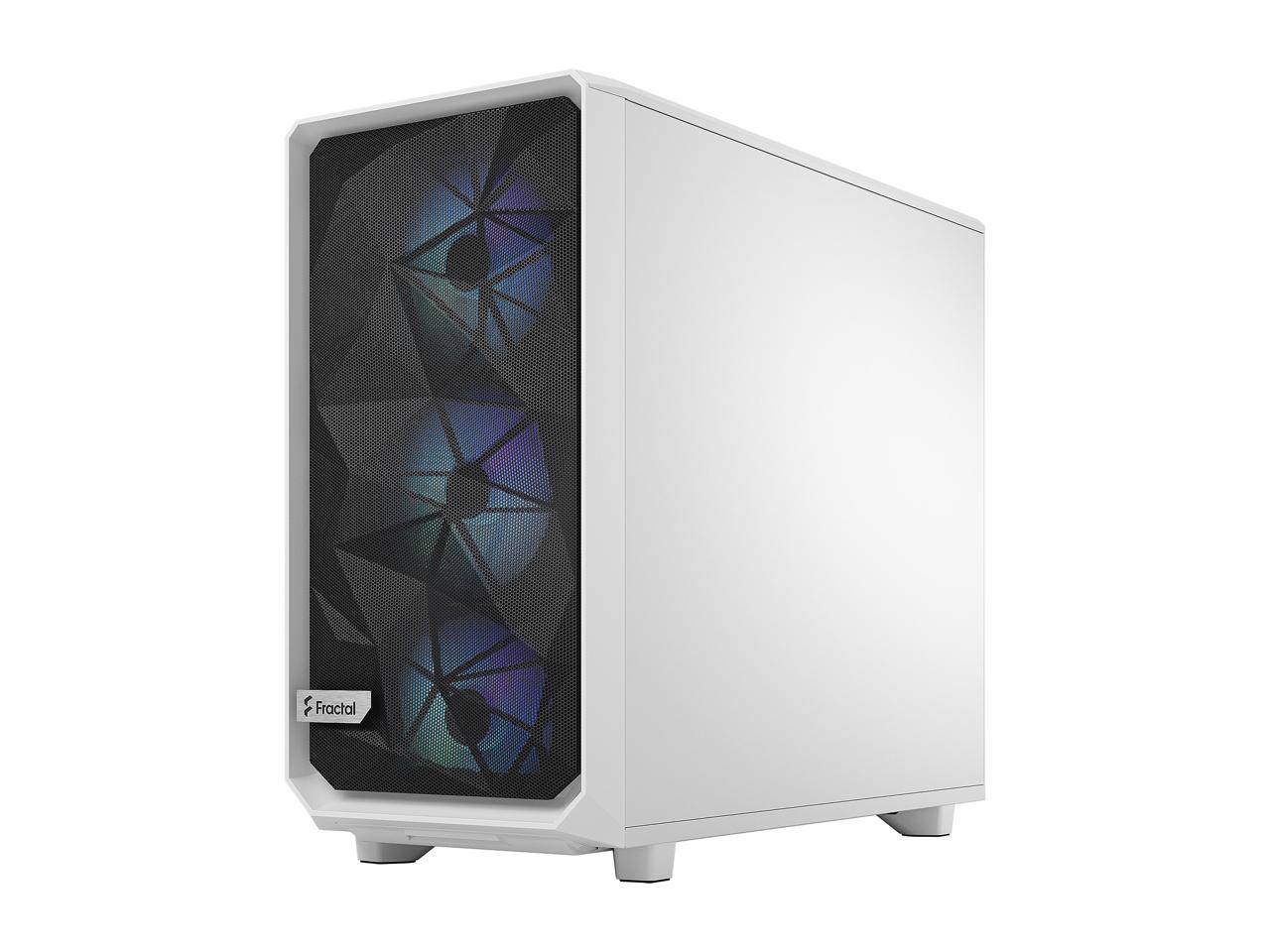 Fractal Design Meshify 2 RGB White TG Clear Tinted Tempered Glass Window ATX Mid Tower Computer Case