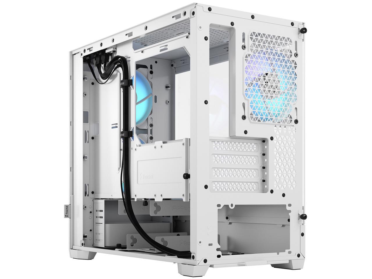 Fractal Design Pop Mini Air RGB White TG mATX High-Airflow Clear Tempered Glass Window Tower Computer Case