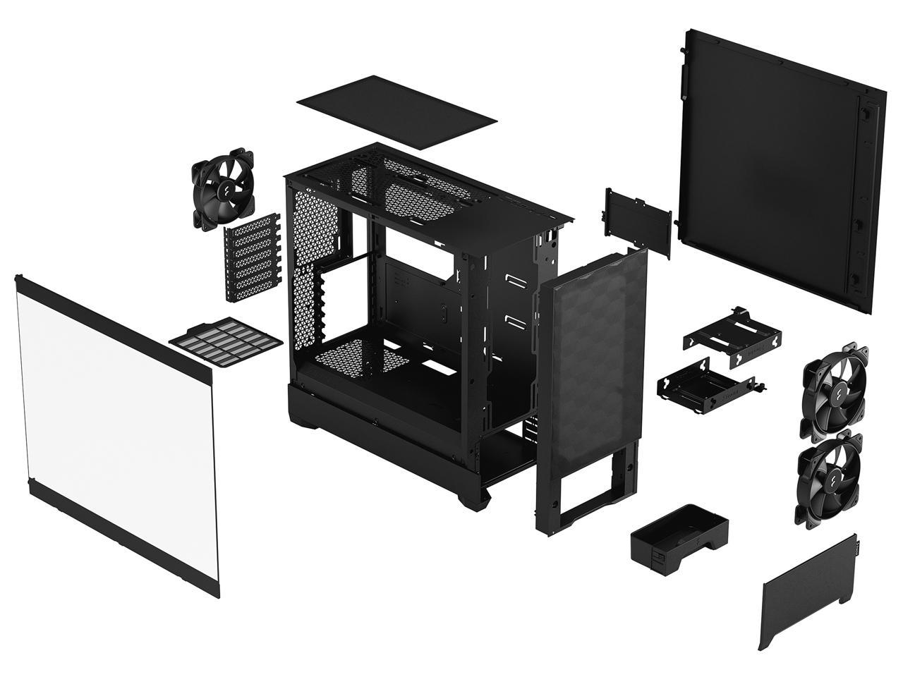 Fractal Design Pop Air Black TG ATX High-Airflow Clear Tempered Glass Window Mid Tower Computer Case