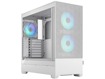 Fractal Design Pop Air RGB White TG ATX High-Airflow Clear Tempered Glass Window Mid Tower Computer Case