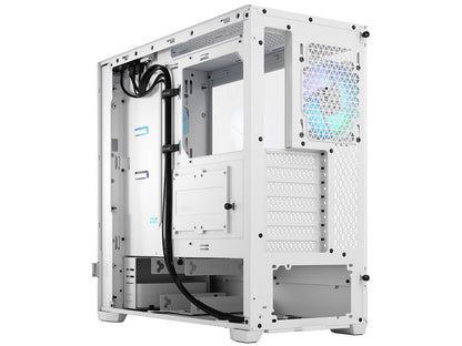 Fractal Design Pop Air RGB White TG ATX High-Airflow Clear Tempered Glass Window Mid Tower Computer Case