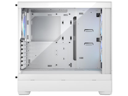 Fractal Design Pop Air RGB White TG ATX High-Airflow Clear Tempered Glass Window Mid Tower Computer Case