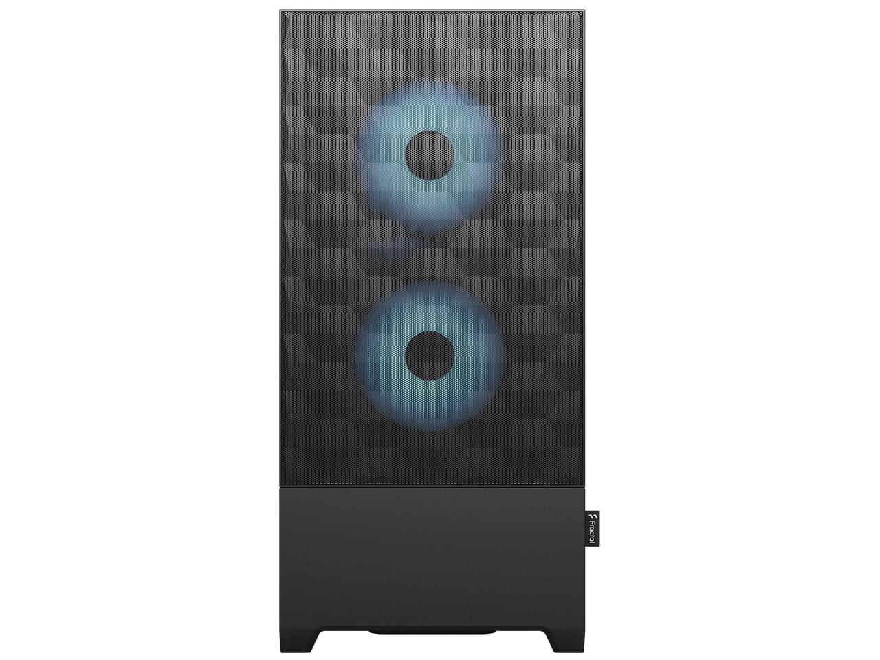Fractal Design Pop Air RGB Black Cyan Core TG ATX High-Airflow Clear Tempered Glass Window Mid Tower Computer Case