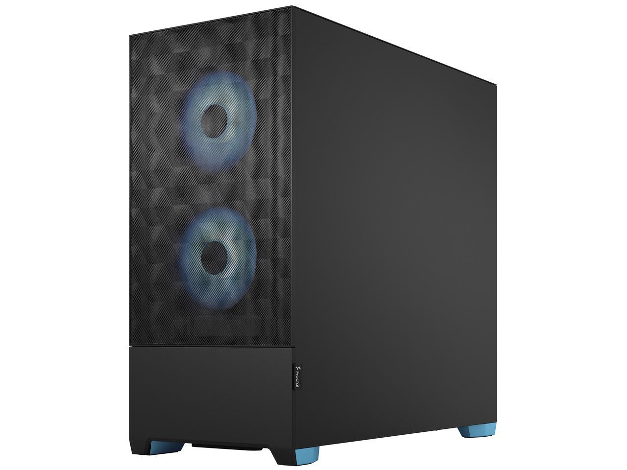Fractal Design Pop Air RGB Black Cyan Core TG ATX High-Airflow Clear Tempered Glass Window Mid Tower Computer Case