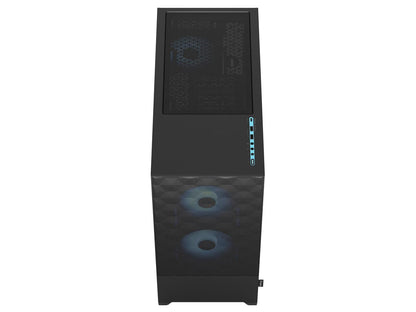 Fractal Design Pop Air RGB Black Cyan Core TG ATX High-Airflow Clear Tempered Glass Window Mid Tower Computer Case