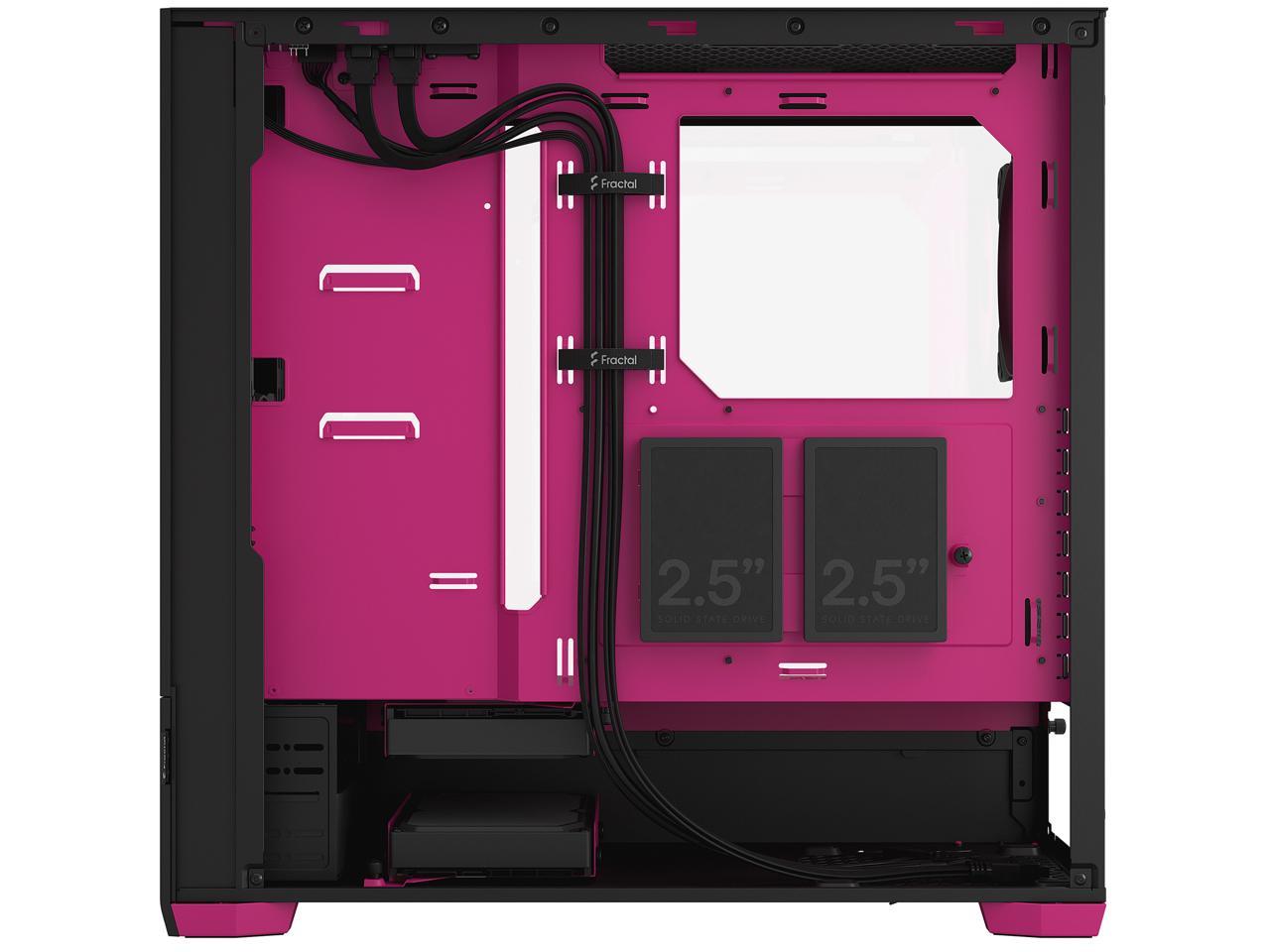 Fractal Design Pop Air RGB Black Magenta Core TG ATX High-Airflow Clear Tempered Glass Window Mid Tower Computer Case