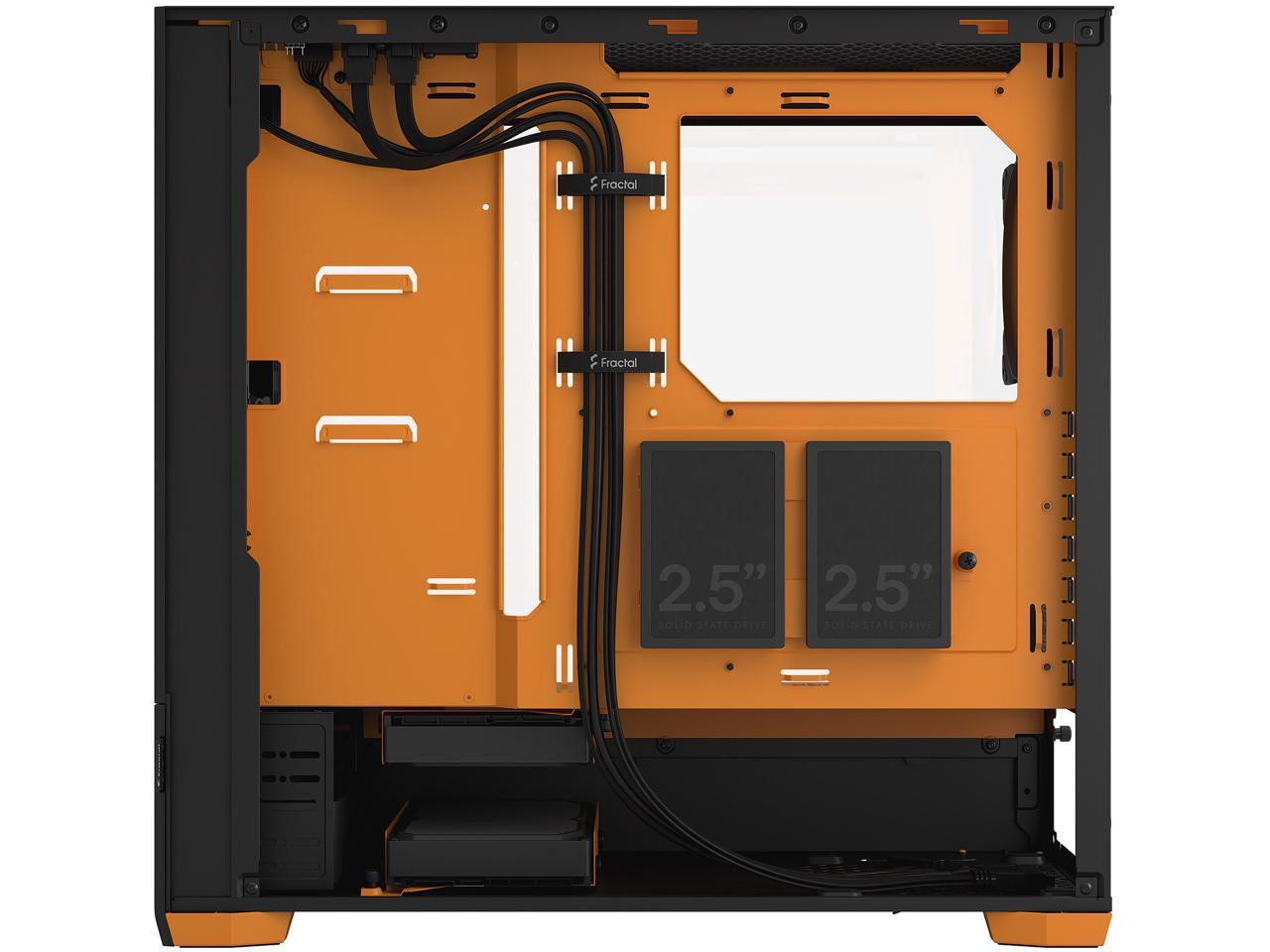 Fractal Design Pop Air RGB Black Orange Core TG ATX High-Airflow Clear Tempered Glass Window Mid Tower Computer Case