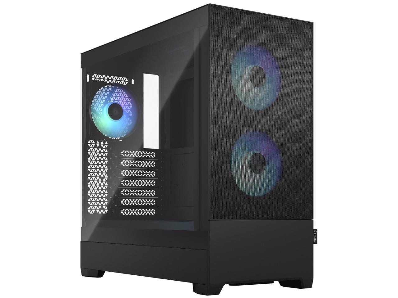 Fractal Design Pop Air RGB Black TG ATX High-Airflow Clear Tempered Glass Window Mid Tower Computer Case