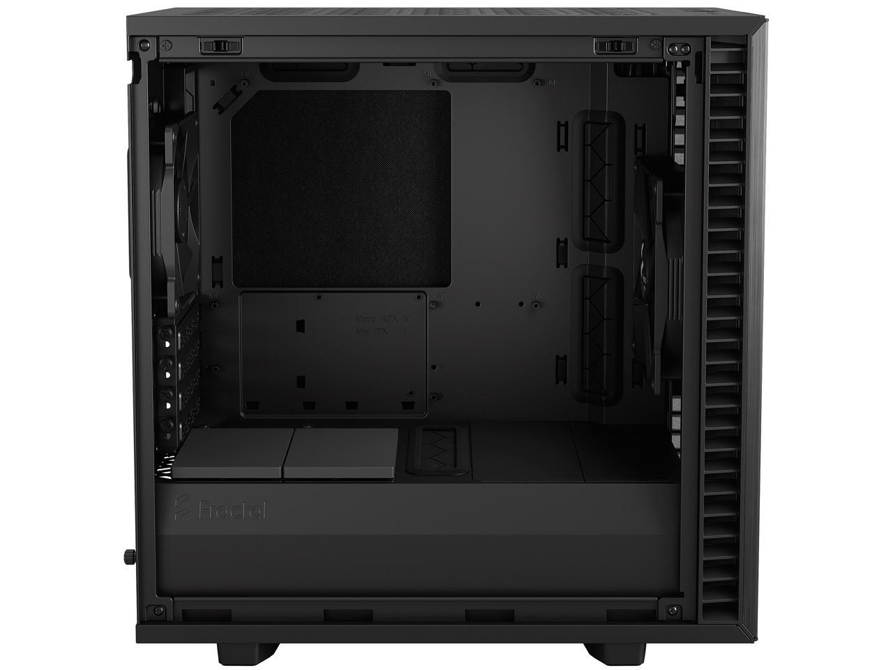 Fractal Design Define 7 Mini Black Brushed Aluminum/Steel Silent mATX Light Tinted Tempered Glass Window Computer Case