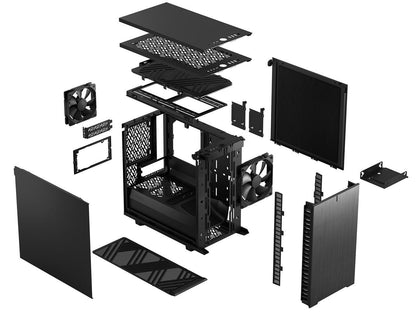 Fractal Design Define 7 Nano Black Brushed Aluminum/Steel Silent Mini ITX Solid Nano Tower Computer Case