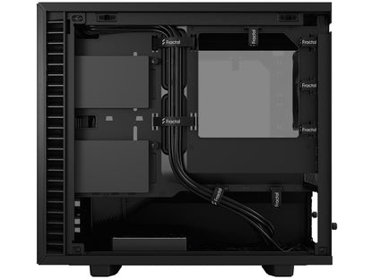Fractal Design Define 7 Nano Black Brushed Aluminum/Steel Silent Mini ITX Light Tinted Tempered Glass Window Nano Tower Computer Case