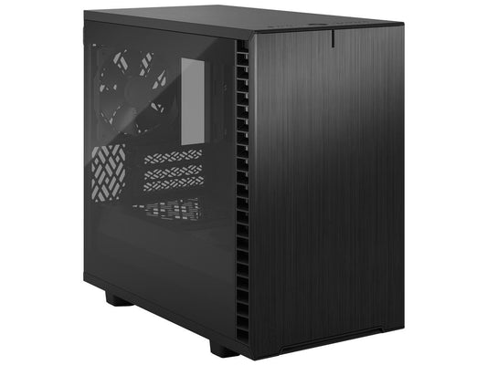 Fractal Design Define 7 Nano Black Brushed Aluminum/Steel Silent Mini ITX Light Tinted Tempered Glass Window Nano Tower Computer Case