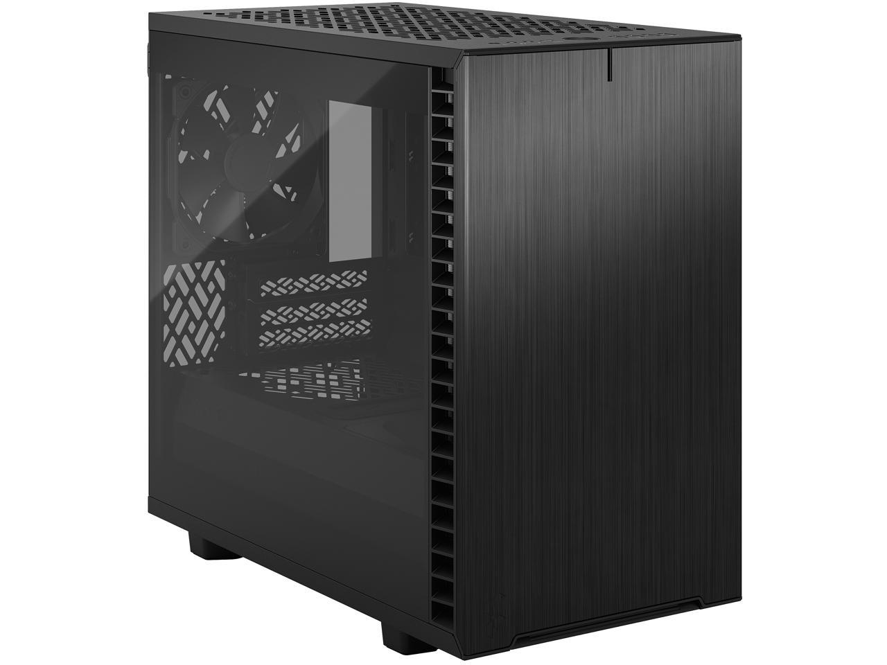 Fractal Design Define 7 Nano Black Brushed Aluminum/Steel Silent Mini ITX Light Tinted Tempered Glass Window Nano Tower Computer Case