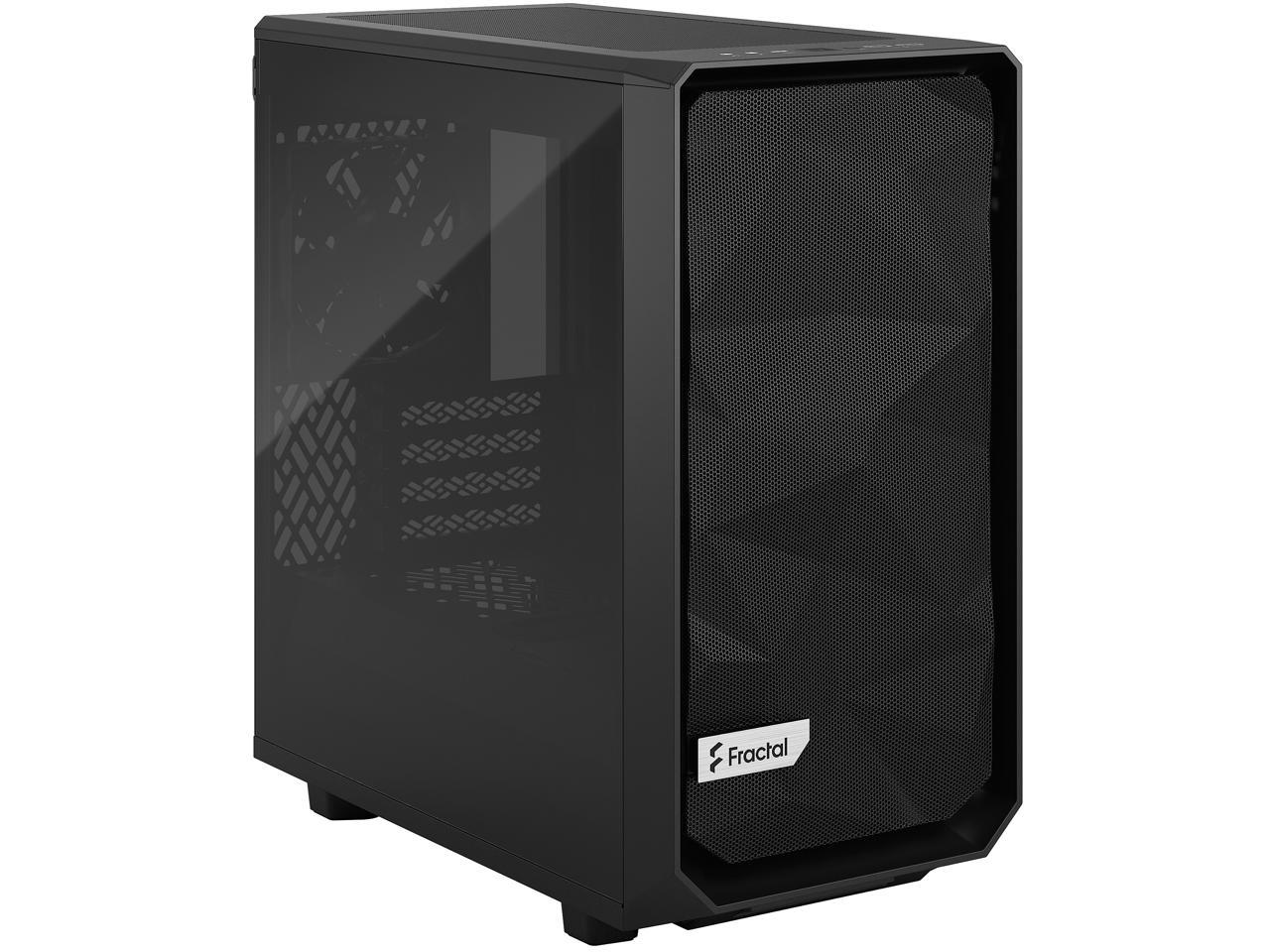Fractal Design Meshify 2 Mini Black TG mATX High-Airflow Dark Tinted Tempered Glass Window Computer Case