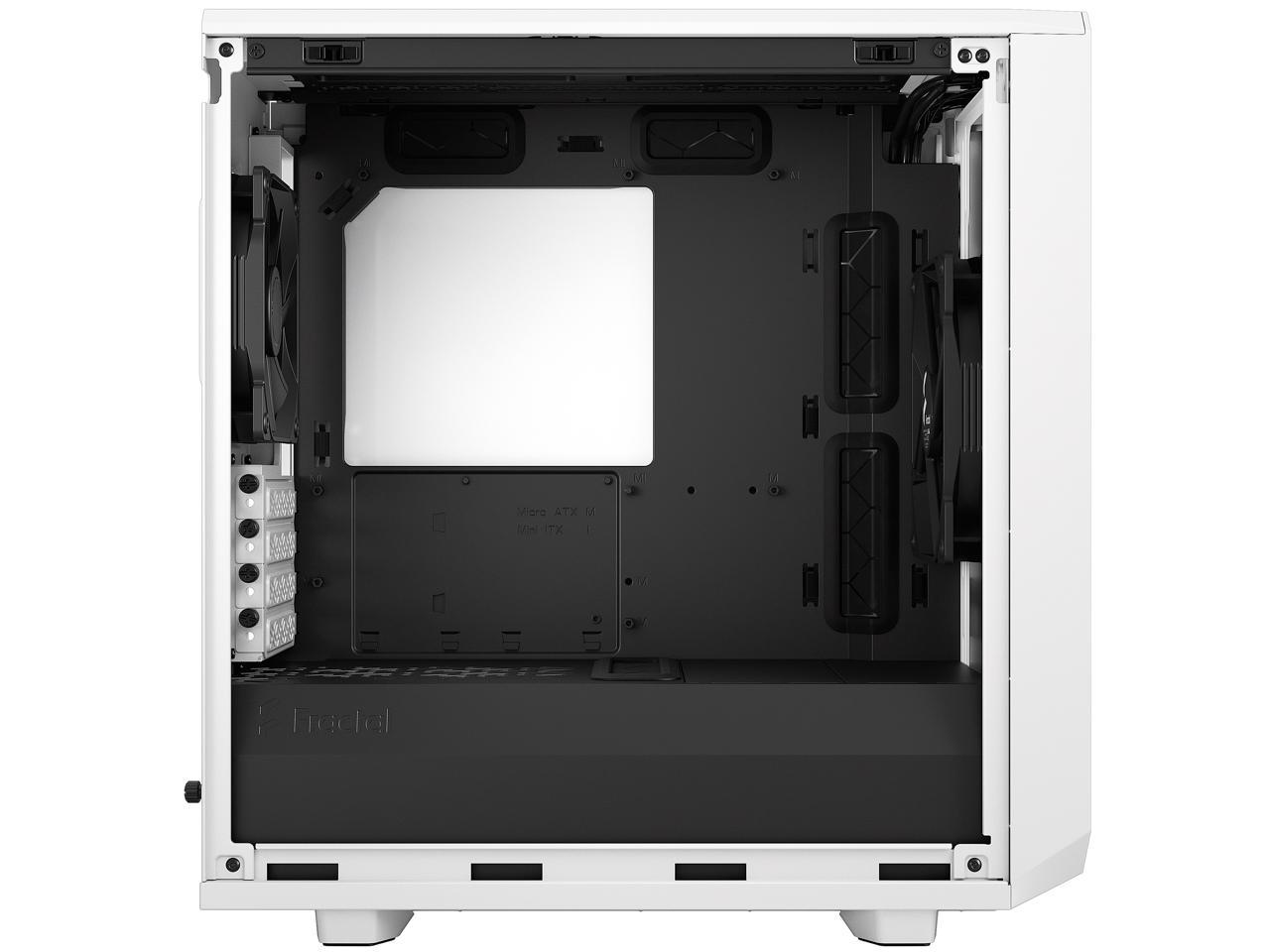 Fractal Design Meshify 2 Mini White TG mATX High-Airflow Clear Tempered Glass Window Computer Case
