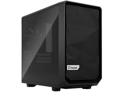 Fractal Design Meshify 2 Nano Black TG Mini ITX High-Airflow Dark Tinted Tempered Glass Window Computer Case