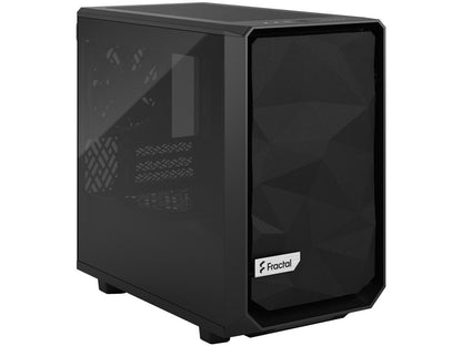 Fractal Design Meshify 2 Nano Black TG Mini ITX High-Airflow Dark Tinted Tempered Glass Window Computer Case