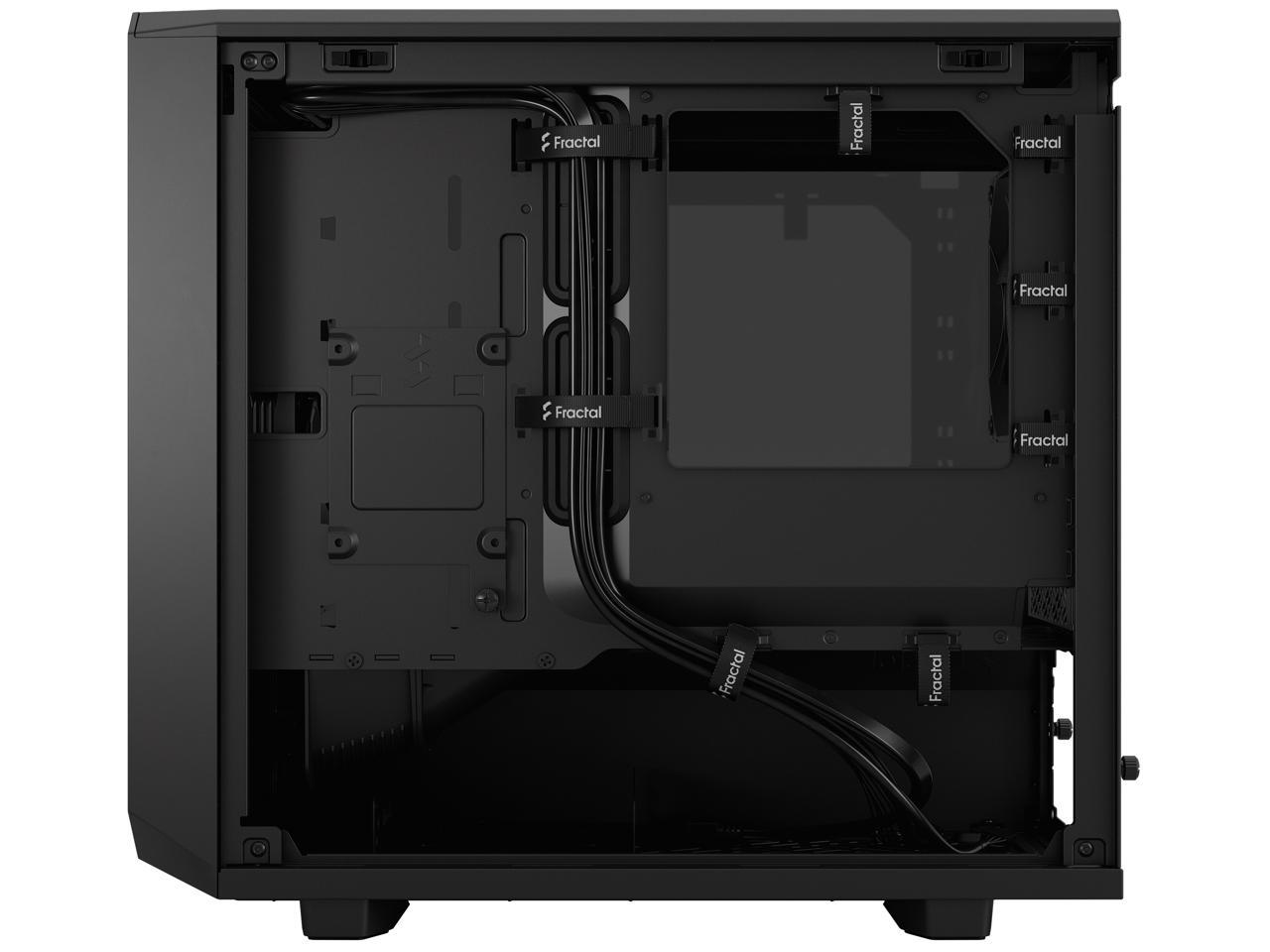 Fractal Design Meshify 2 Nano Black TG Mini ITX High-Airflow Dark Tinted Tempered Glass Window Computer Case