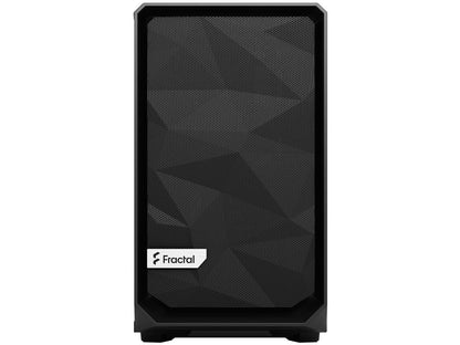 Fractal Design Meshify 2 Nano Black TG Mini ITX High-Airflow Dark Tinted Tempered Glass Window Computer Case