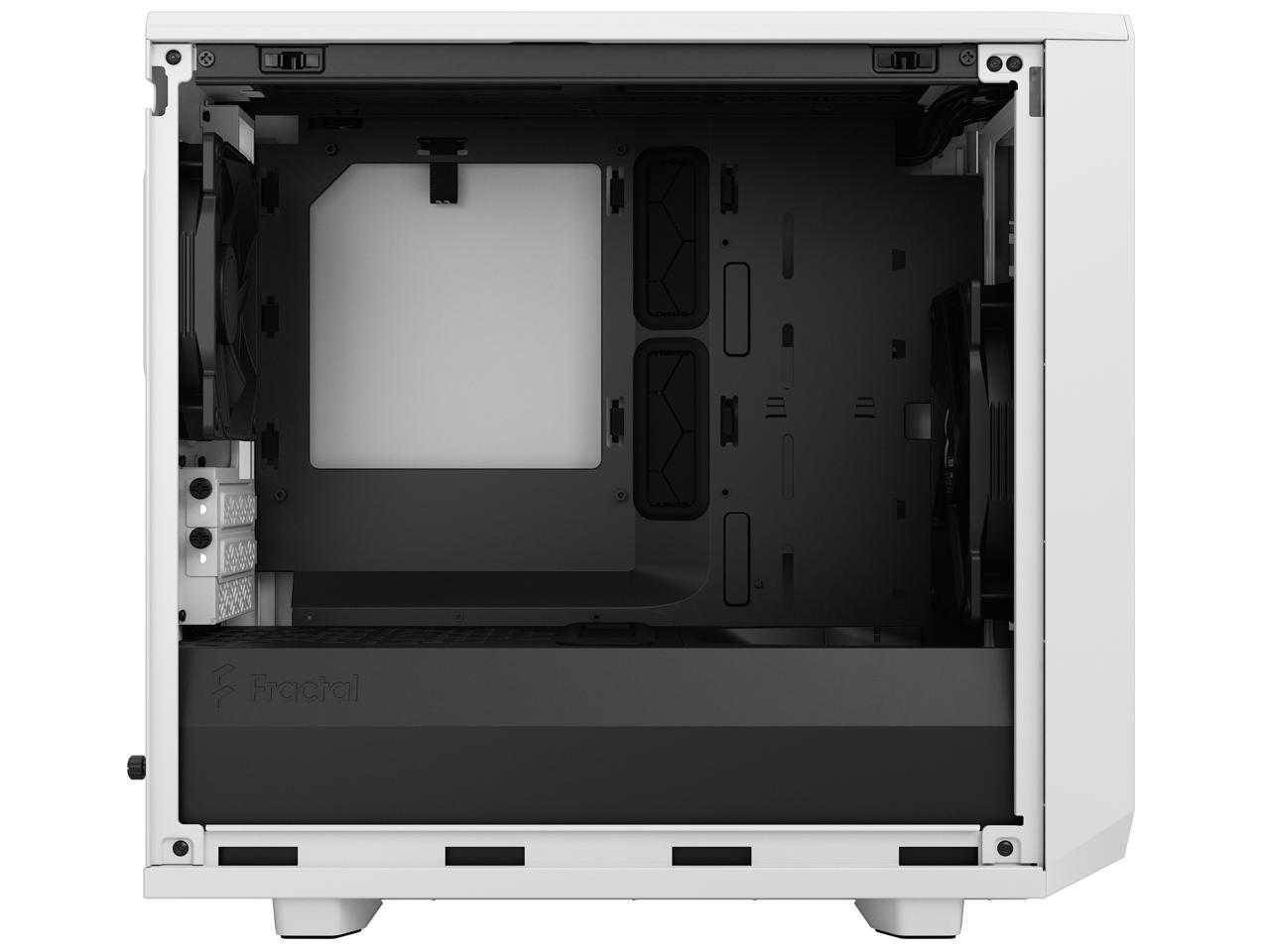Fractal Design Meshify 2 Nano White TG Mini ITX High-Airflow Clear Tempered Glass Window Computer Case