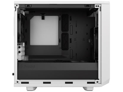 Fractal Design Meshify 2 Nano White TG Mini ITX High-Airflow Clear Tempered Glass Window Computer Case