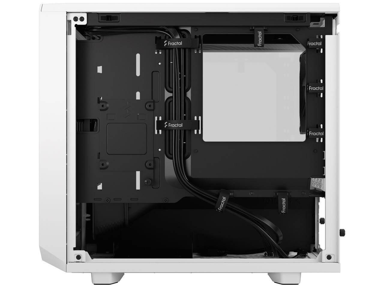 Fractal Design Meshify 2 Nano White TG Mini ITX High-Airflow Clear Tempered Glass Window Computer Case
