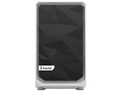 Fractal Design Meshify 2 Nano White TG Mini ITX High-Airflow Clear Tempered Glass Window Computer Case