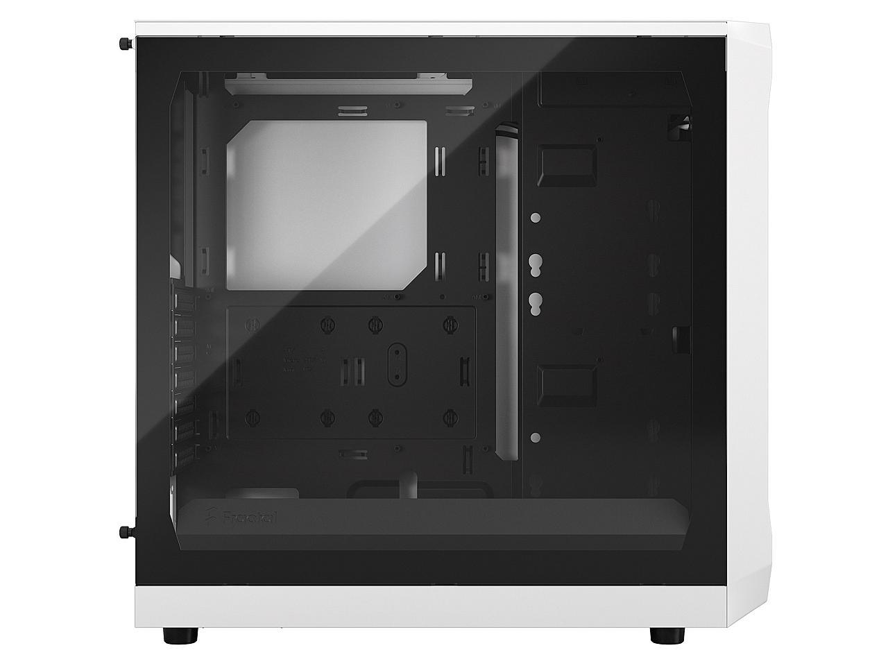 Fractal Design Focus 2 White ATX mATX Mini ITX Clear Tinted Tempered Glass Mid Tower Computer Case