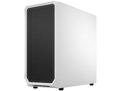 Fractal Design Focus 2 White ATX mATX Mini ITX Clear Tinted Tempered Glass Mid Tower Computer Case