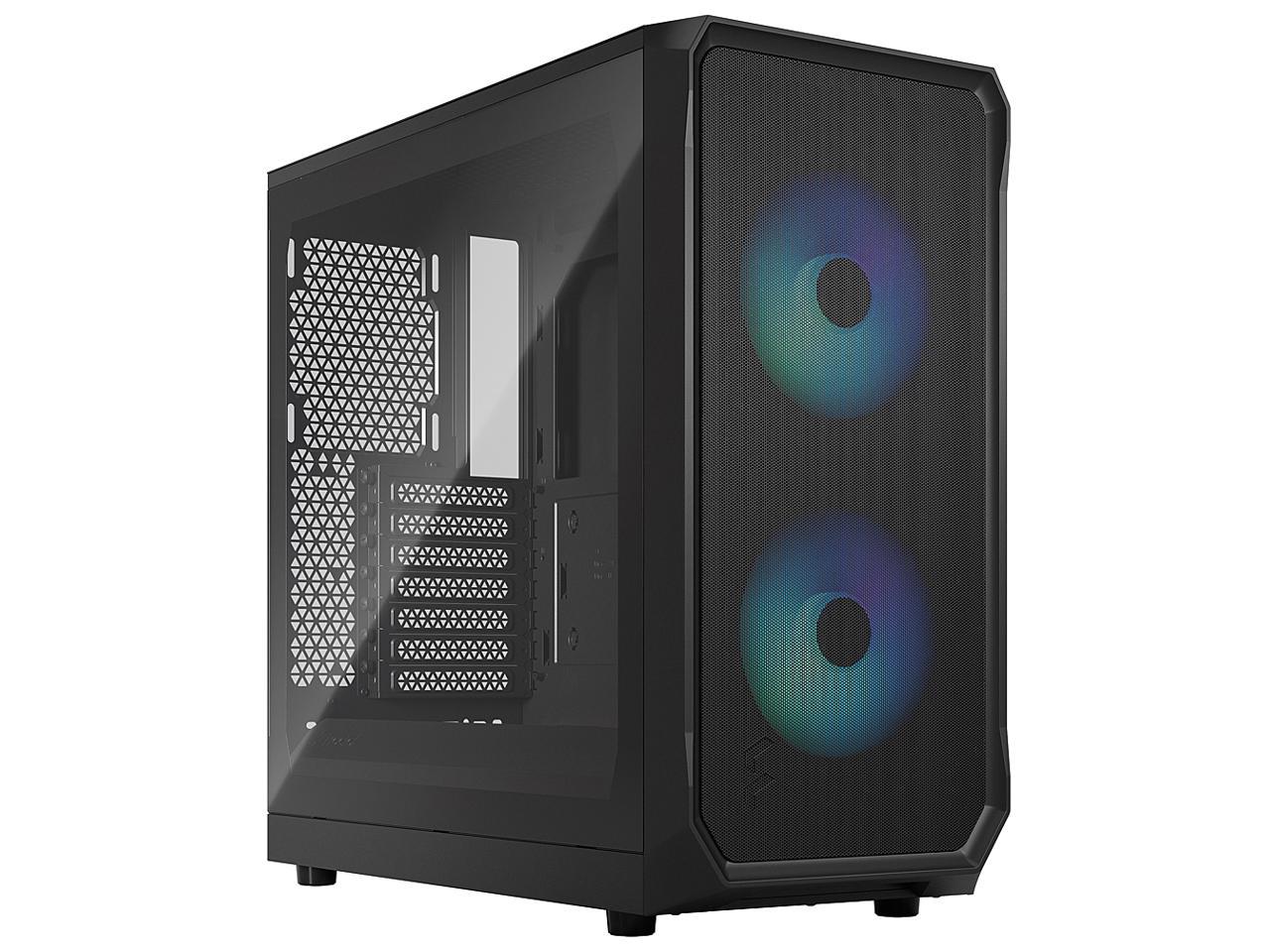 Fractal Design Focus 2 RGB Black ATX mATX Mini ITX Clear Tinted Tempered Glass Mid Tower Computer Case