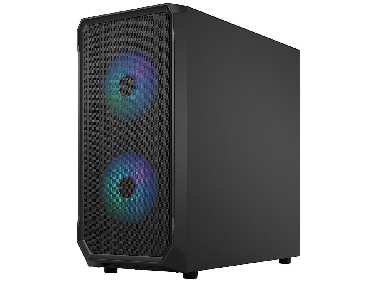 Fractal Design Focus 2 RGB Black ATX mATX Mini ITX Clear Tinted Tempered Glass Mid Tower Computer Case