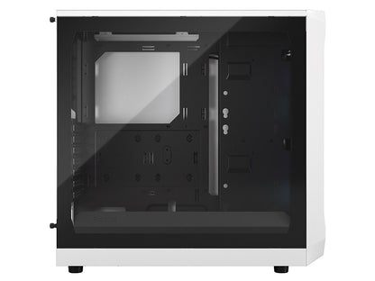 Fractal Design Focus 2 RGB White ATX mATX Mini ITX Clear Tinted Tempered Glass Mid Tower Computer Case