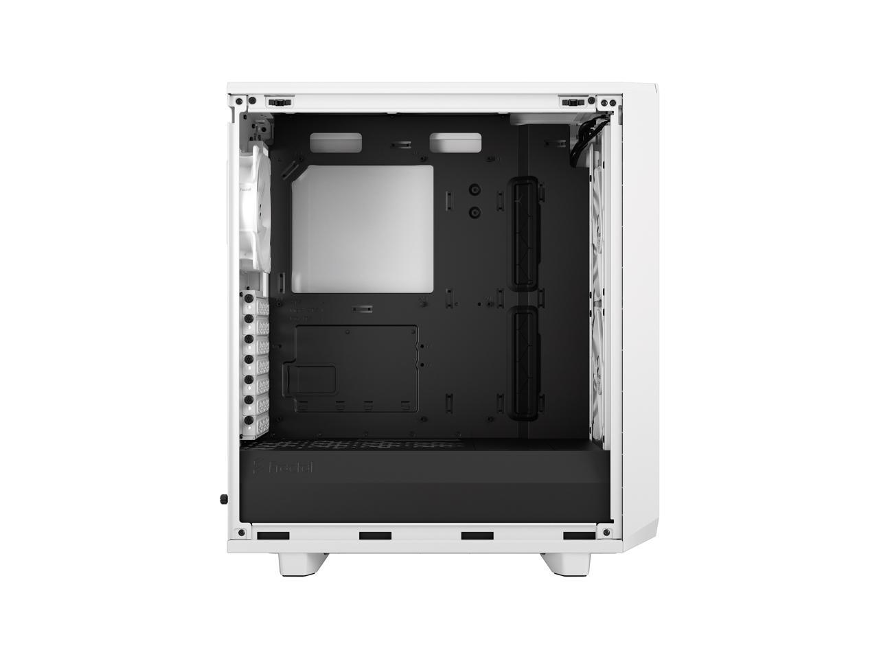 Fractal Design Meshify 2 Compact Lite White TG High-Airflow Tempered Glass Window PC ATX Mid Tower Computer Case