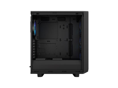 Fractal Design Meshify 2 Compact RGB Black TG High-Airflow Light Tinted Tempered Glass Window PC ATX Mid Tower Computer Case