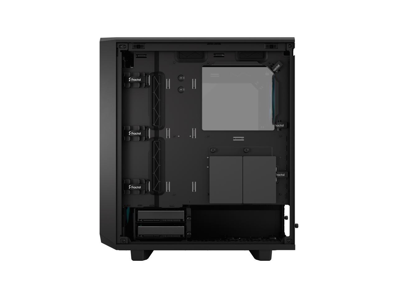Fractal Design Meshify 2 Compact RGB Black TG High-Airflow Light Tinted Tempered Glass Window PC ATX Mid Tower Computer Case