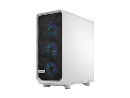 Fractal Design Meshify 2 Compact RGB White TG High-Airflow Tempered Glass Window PC ATX Mid Tower Computer Case