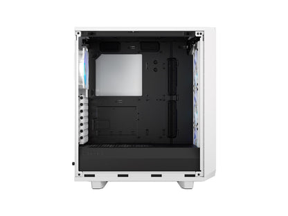 Fractal Design Meshify 2 Compact RGB White TG High-Airflow Tempered Glass Window PC ATX Mid Tower Computer Case