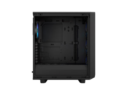 Fractal Design Meshify 2 Compact Lite RGB Black TG High-Airflow Light Tinted Tempered Glass Window PC ATX Mid Tower Computer Case