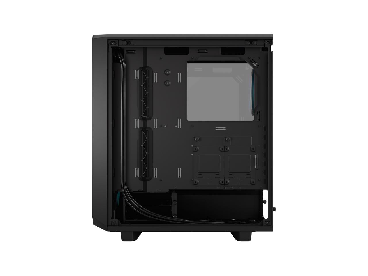 Fractal Design Meshify 2 Compact Lite RGB Black TG High-Airflow Light Tinted Tempered Glass Window PC ATX Mid Tower Computer Case