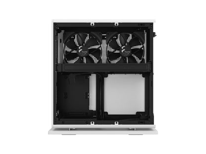 Fractal Design Ridge White Mini-ITX Slim Small Form Factor Console PC Case with PCIe 3.0 Riser