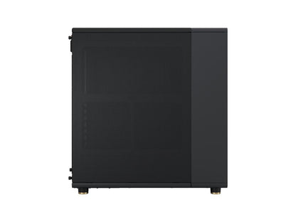 Fractal Design North ATX mATX Mid Tower PC Case - Charcoal Black Chassis with Walnut Front and Mesh Side Panel
