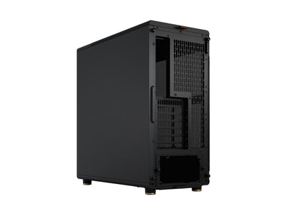 Fractal Design North ATX mATX Mid Tower PC Case - Charcoal Black Chassis with Walnut Front and Mesh Side Panel
