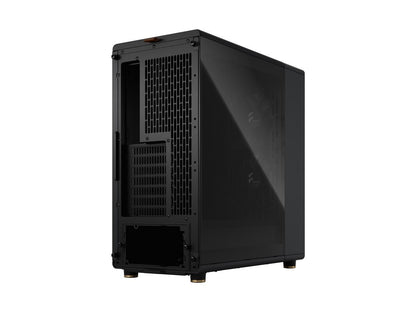 Fractal Design North ATX mATX Mid Tower PC Case - North Charcoal Black with Walnut Front and Dark Tinted TG Side Panel