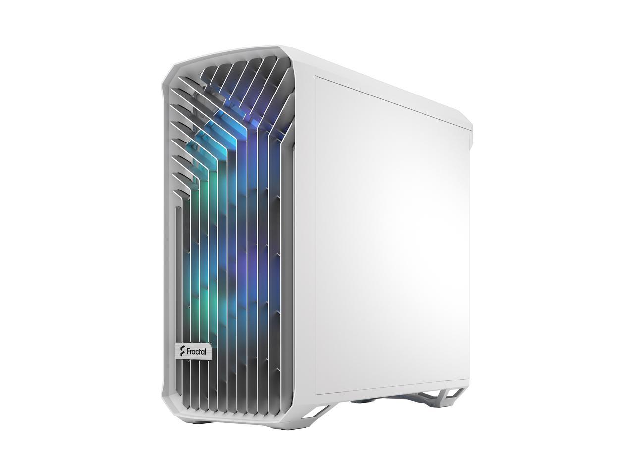 Fractal Design Torrent RGB White E-ATX Tempered Glass Window High-Airflow Mid Tower Computer Case
