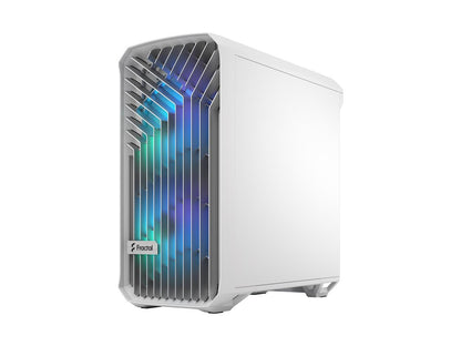 Fractal Design Torrent Compact RGB White TG Clear Tempered Glass High-Airflow ATX Computer Case