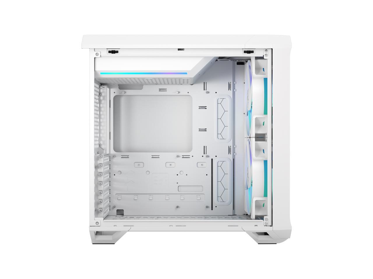 Fractal Design Torrent Compact RGB White TG Clear Tempered Glass High-Airflow ATX Computer Case