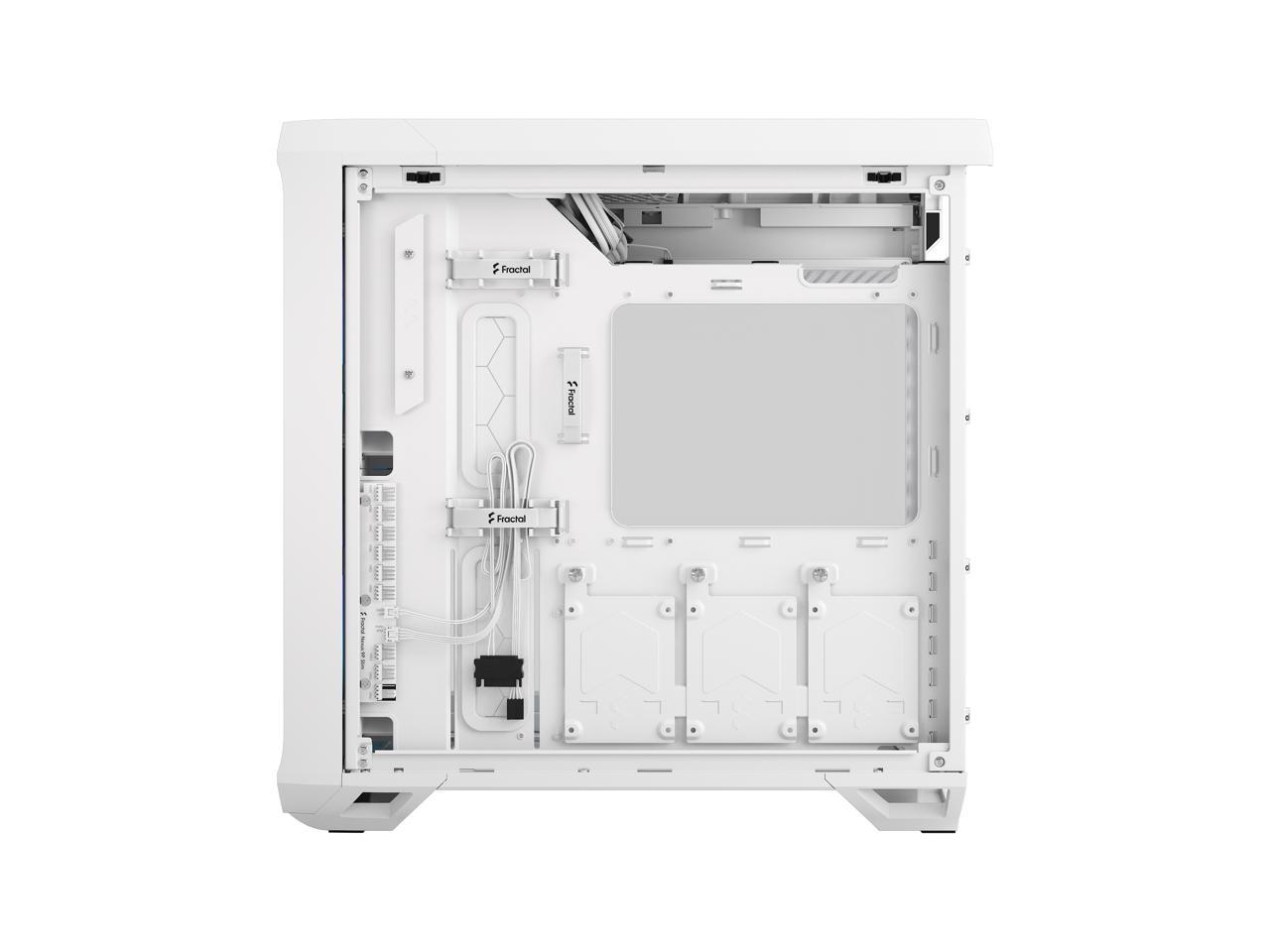 Fractal Design Torrent Compact RGB White TG Clear Tempered Glass High-Airflow ATX Computer Case