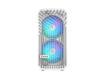 Fractal Design Torrent Compact RGB White TG Clear Tempered Glass High-Airflow ATX Computer Case