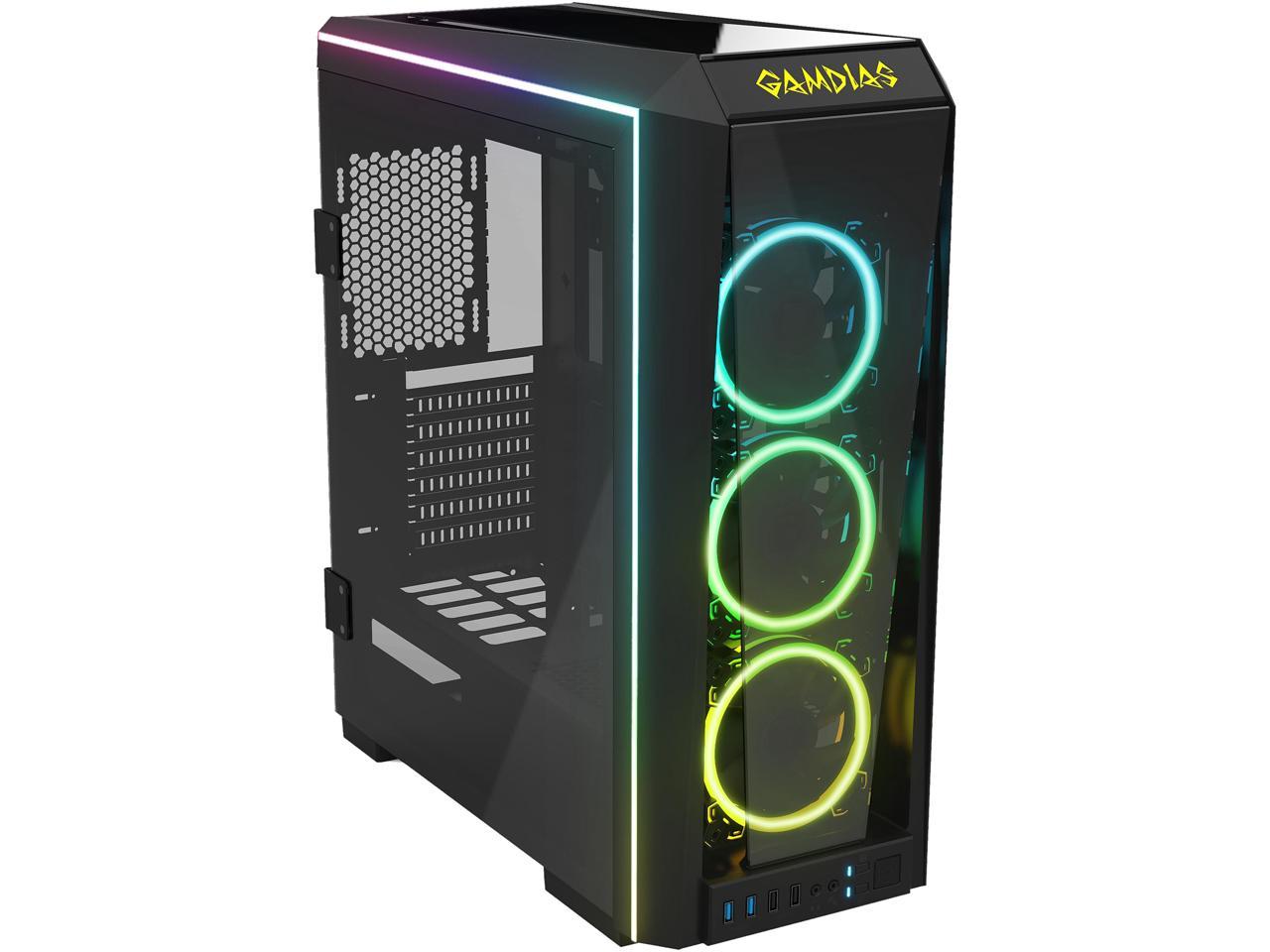 Gamdias TALOS P1A Black Steel / Plastic / Tempered Glass ATX Mid Tower Computer Case