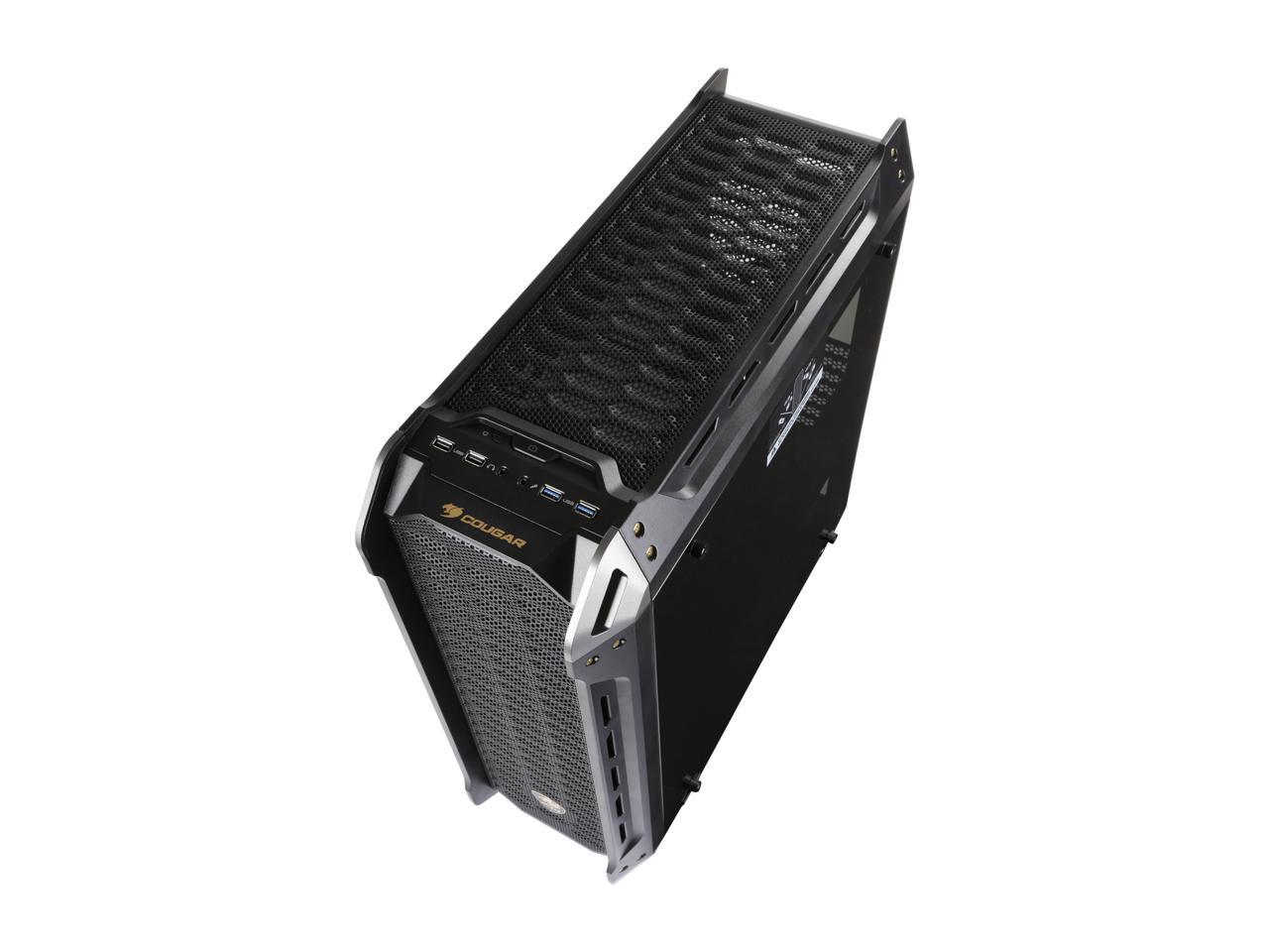 COUGAR Panzer-S Black ATX Mid Tower Transparent Fortress Computer Case
